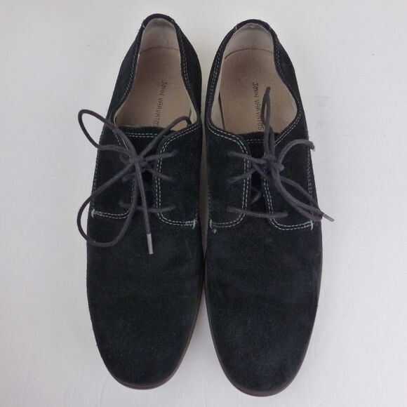 John Varvatos Star USA Suede Oxford Dress Shoes Mens 8M Black Lace Up Preppy - Picture 10 of 12